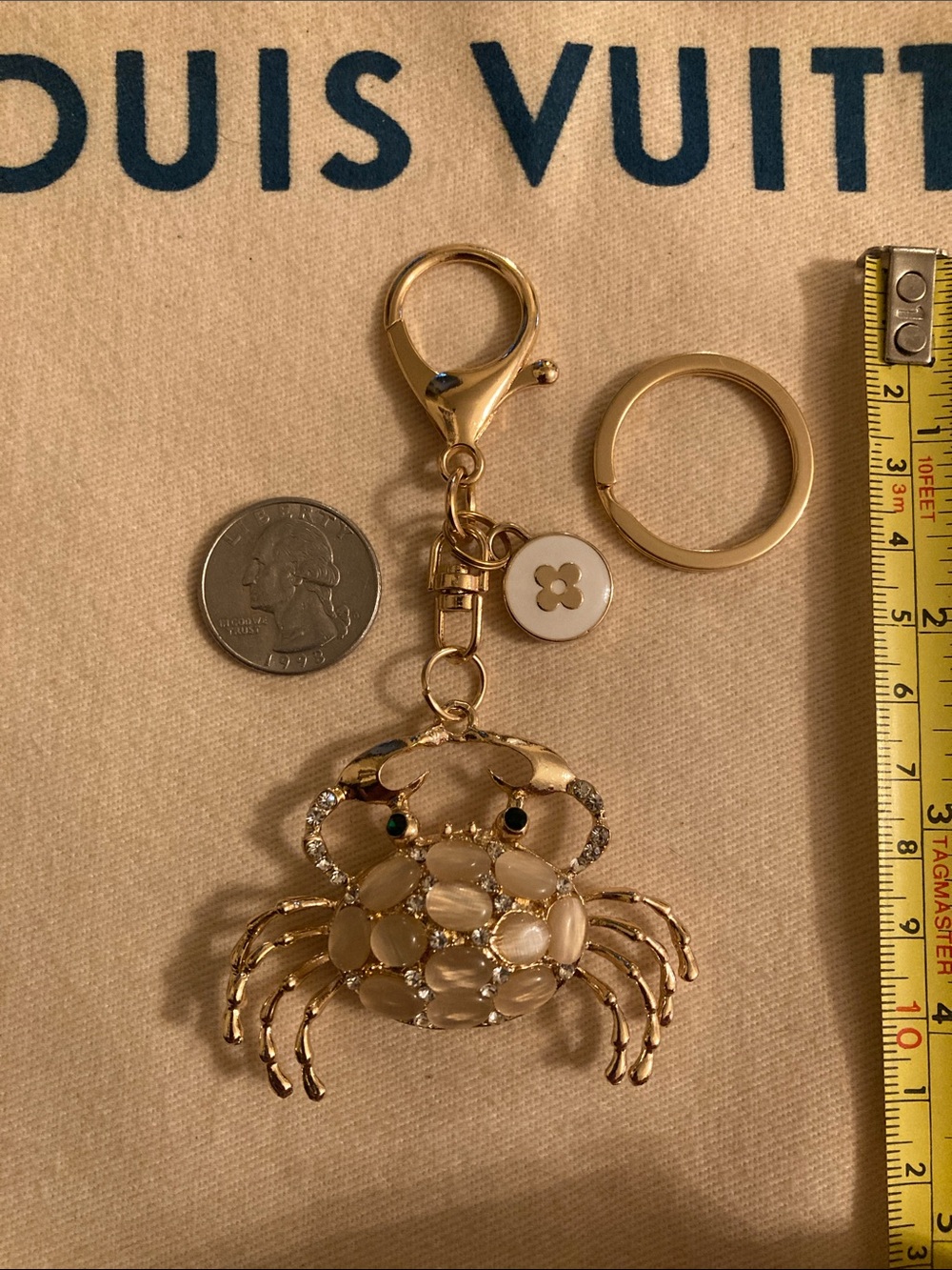 Louis Vuitton Upcycled Crab 🦀 Charm Purse Charm/Keychain NWOT - Picture 6 of 7